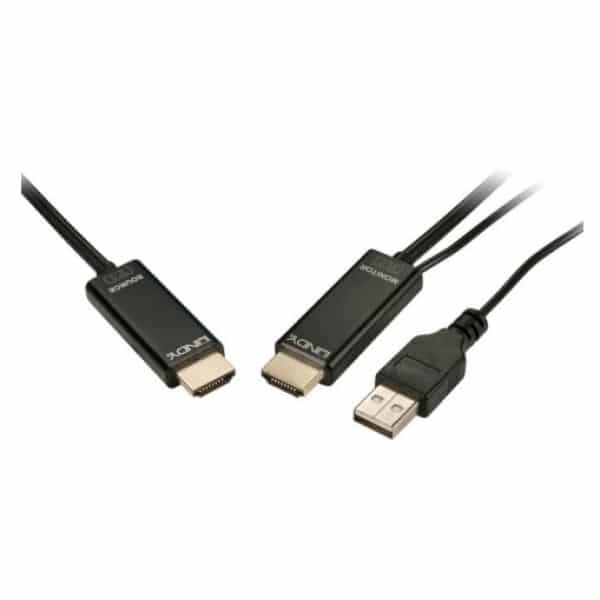 LINDY CABO HDMI/HDMI COM USB TIPO A DE 30.0M HYBRID 4K 18G