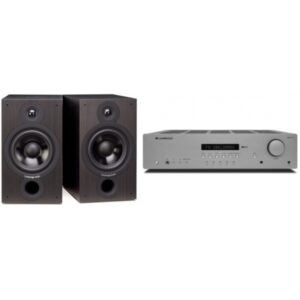 CAMBRIDGE AUDIO SISTEMA AMPLIFICADOR ESTÉREO/BLUETOOTH/SINTONIZADOR FM/AM AXR100 + COLUNAS SX60 (PAR