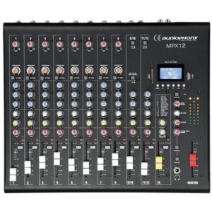 AUDIOPHONY MESA DE MISTURA DE 12 CANAIS COM EFEITOS/USB/SD/BT MPX12