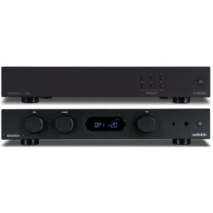 AUDIOLAB SISTEMA DE AMPLIFICADOR INTEGRADO DAC/BLUETOOTH 6000A (PRETO) + STREAMER/LEITOR DE REDE COM DTS PLAY-FI 6000N (PRETO)