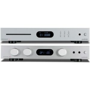 AUDIOLAB SISTEMA DE AMPLIFICADOR INTEGRADO ESTÉREO STREAMER 6000A PLAY (PRETO) + LEITOR CD / TRANSPORTE 6000CDT (PRATA)