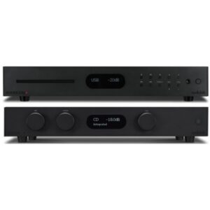 AUDIOLAB SISTEMA DE AMPLIFICADOR INTEGRADO 8300A (PRETO) + AUDIOLAB CD PLAYER PRE-AMP / DAC 8300CDQ (PRETO)