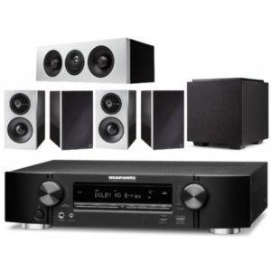 KIT'S MAQUIMSOM SISTEMA HOME CINEMA MARANTZ RECEPTOR ULTRA ELEGANTE DE 5.2 CANAIS NR1510 (PRETO) + DEFINITIVE TECHNOLOGY SISTEMA HOME CINEMA 5.1