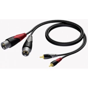 PROCAB CABO 2 X XLR MACHO - 2 X RCA/ MACHO CLA701/3  (3