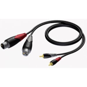 PROCAB CABO 2 X XLR FÊMEA - 2 X RCA/ MACHO CLA705/3  (3